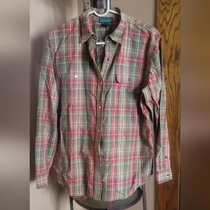 Lauren by Ralph Lauren button-up plaid shirt L